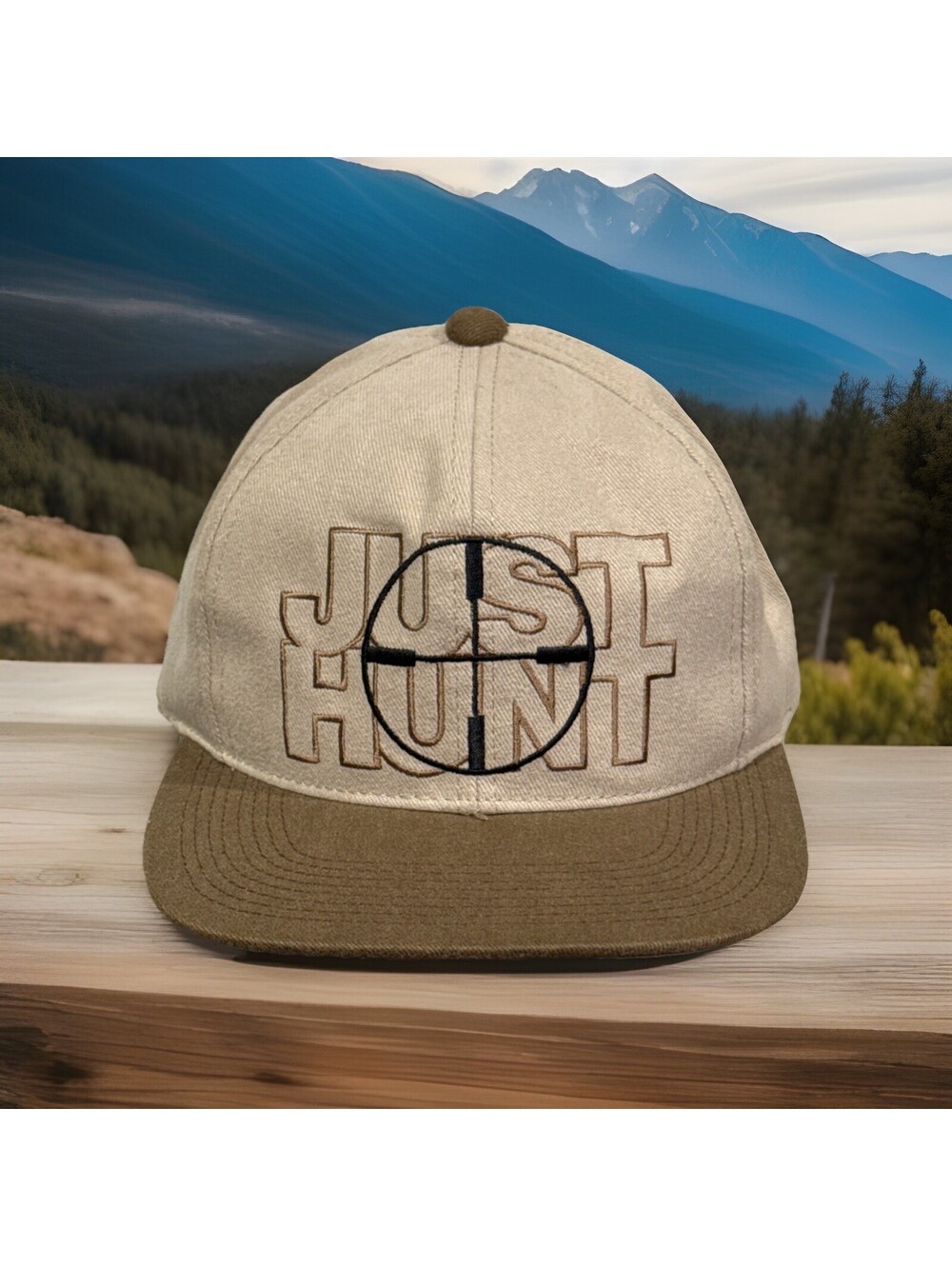 Hunter Just Hunt Scope Crosshairs Rifle Aiming Elk Deer Bear Baseball Cap